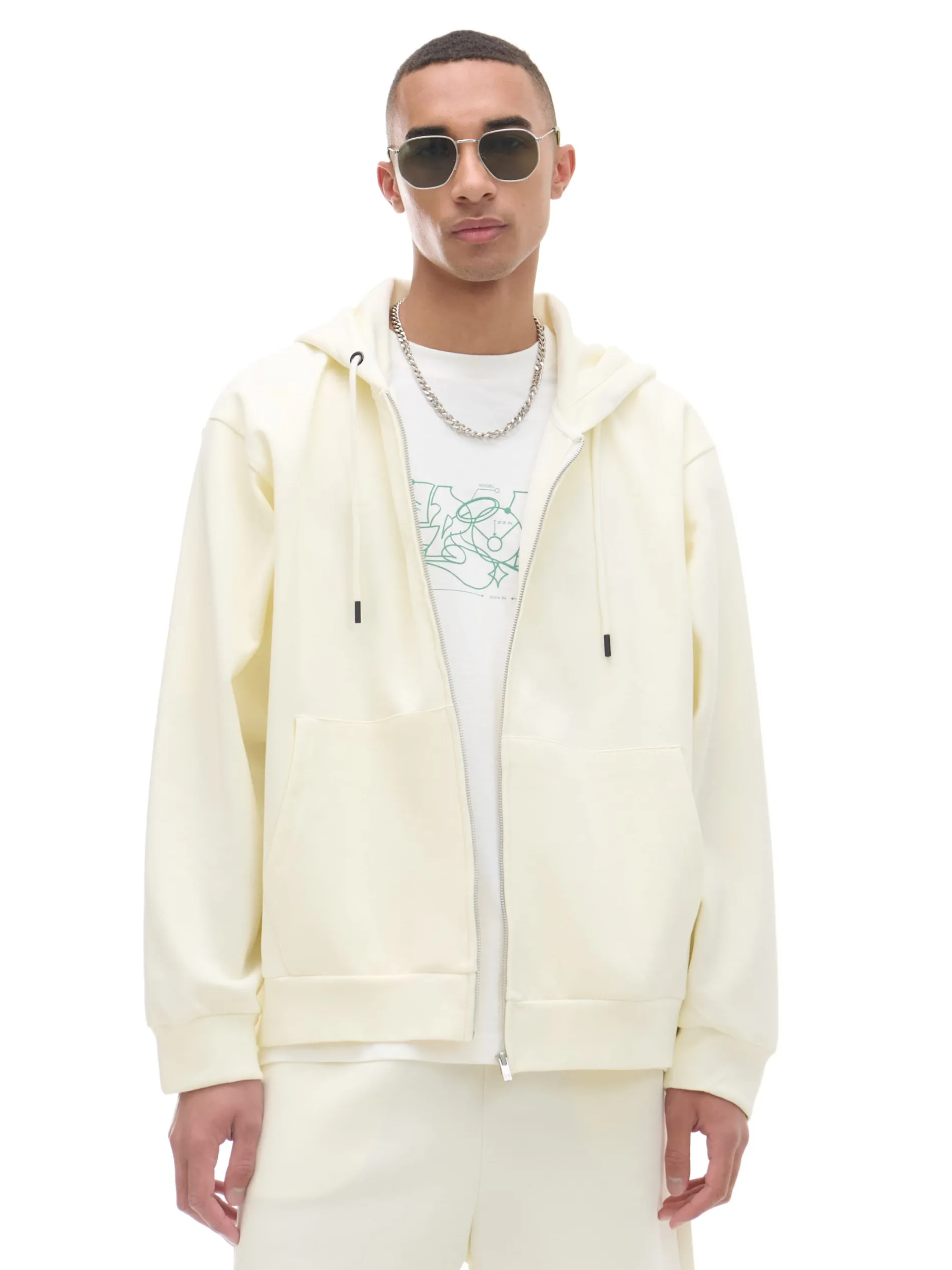 Cropp Bluzy|Sety*Kremowa rozpinana bluza z kapturem