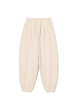 Cropp Spodnie*Kremowe joggery z wysokim stanem