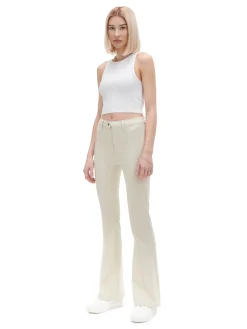 Cropp Spodnie*Kremowe spodnie flare