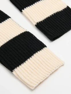 Cropp Szaliki*Kremowo-czarny szalik