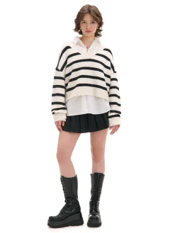 Cropp Swetry*sweter w czarne paski