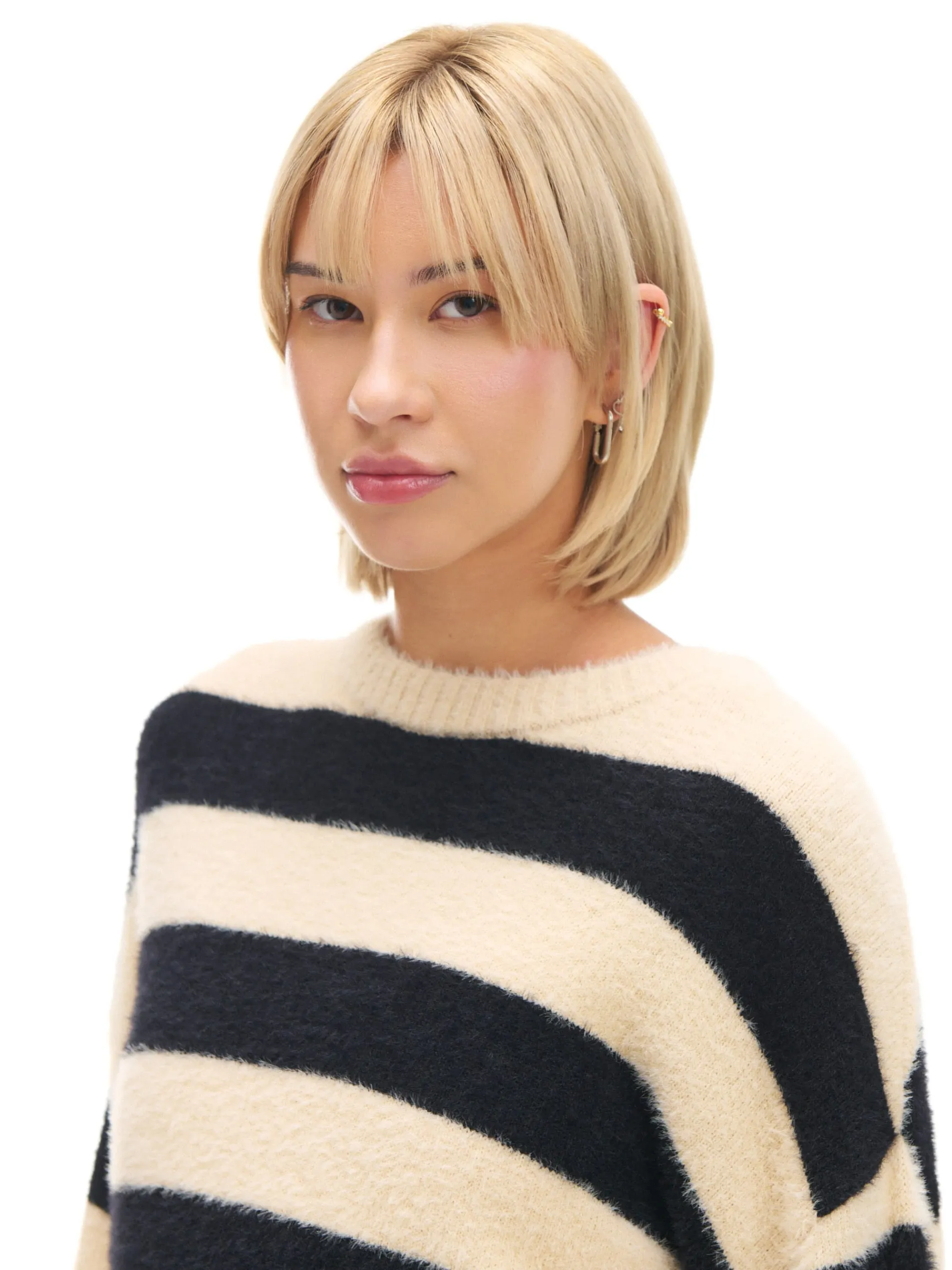 Cropp Swetry*sweter w czarne paski