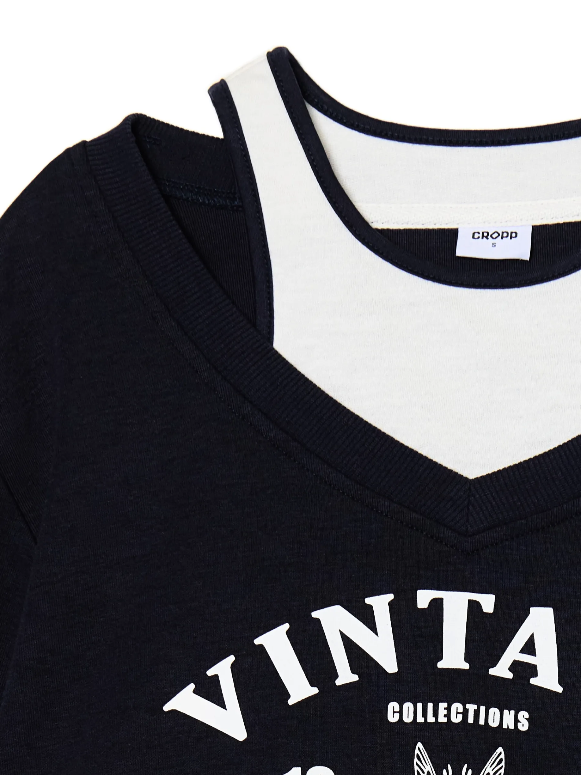 Cropp Bluzy|Sety*Krótka bluza z topem i nadrukiem