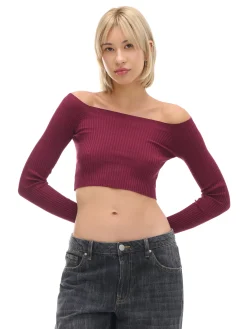 Cropp Swetry*Krótki sweter z odkrytymi ramionami