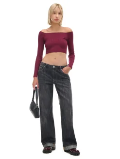 Cropp Swetry*Krótki sweter z odkrytymi ramionami