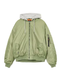 Cropp Kurtki Zimowe|Kurtki, Płaszcze*Kurtka bomberka z dzianinowym kapturem