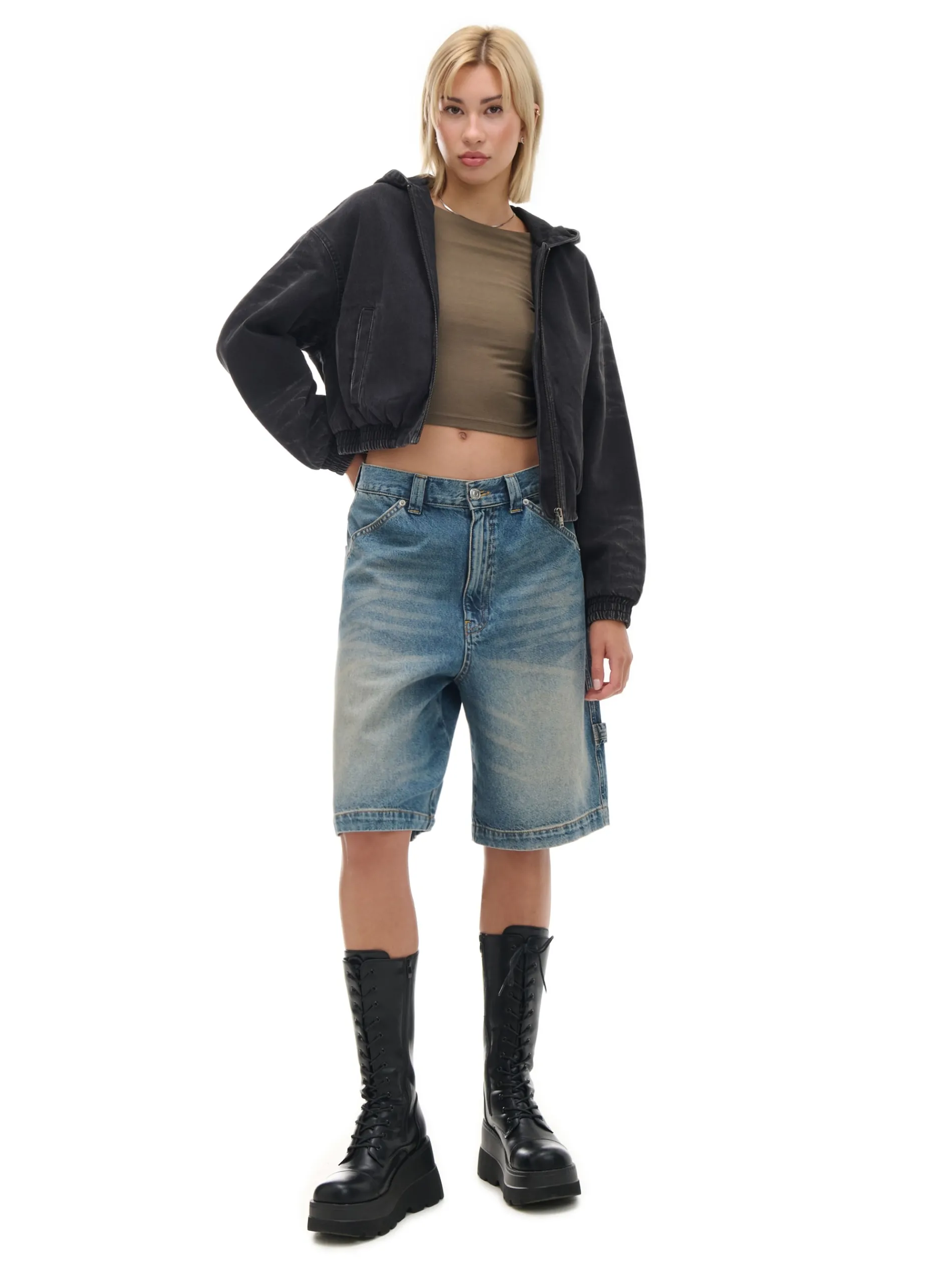 Cropp Kurtki, Płaszcze*Kurtka jeansowa z efektem sprania