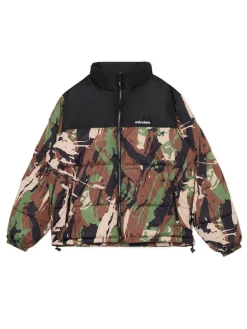 Cropp Kurtki Zimowe|Kurtki, Płaszcze*Kurtka puffer z militarnym nadrukiem