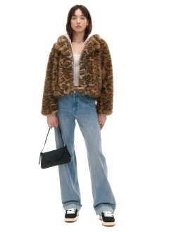 Cropp Kożuszki, Futerka|Kurtki, Płaszcze*Kurtka z imitacji futra w panterkę