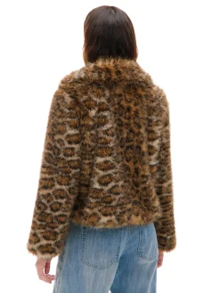 Cropp Kożuszki, Futerka|Kurtki, Płaszcze*Kurtka z imitacji futra w panterkę