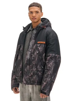 Cropp Kurtki Zimowe|Kurtki, Płaszcze*Kurtka z kapturem z nadrukiem moro