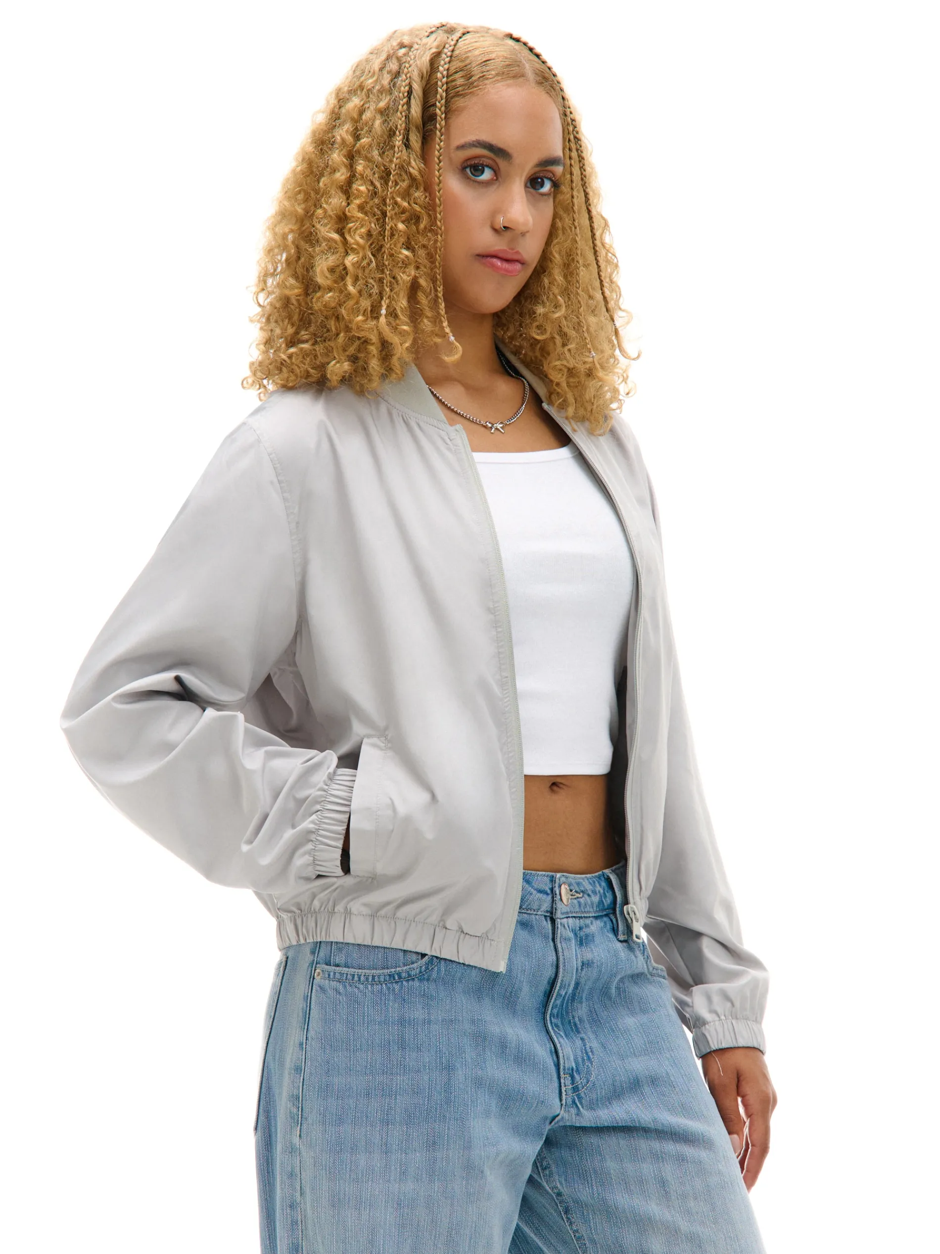 Cropp Kurtki, Płaszcze*Lekka szara bomberka