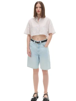 Cropp Koszule, Bluzki*Luźna kremowa koszula crop