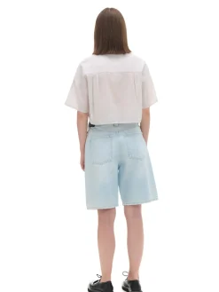 Cropp Koszule, Bluzki*Luźna kremowa koszula crop