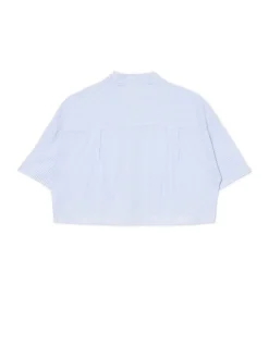 Cropp Koszule, Bluzki*Luźna niebieska koszula crop