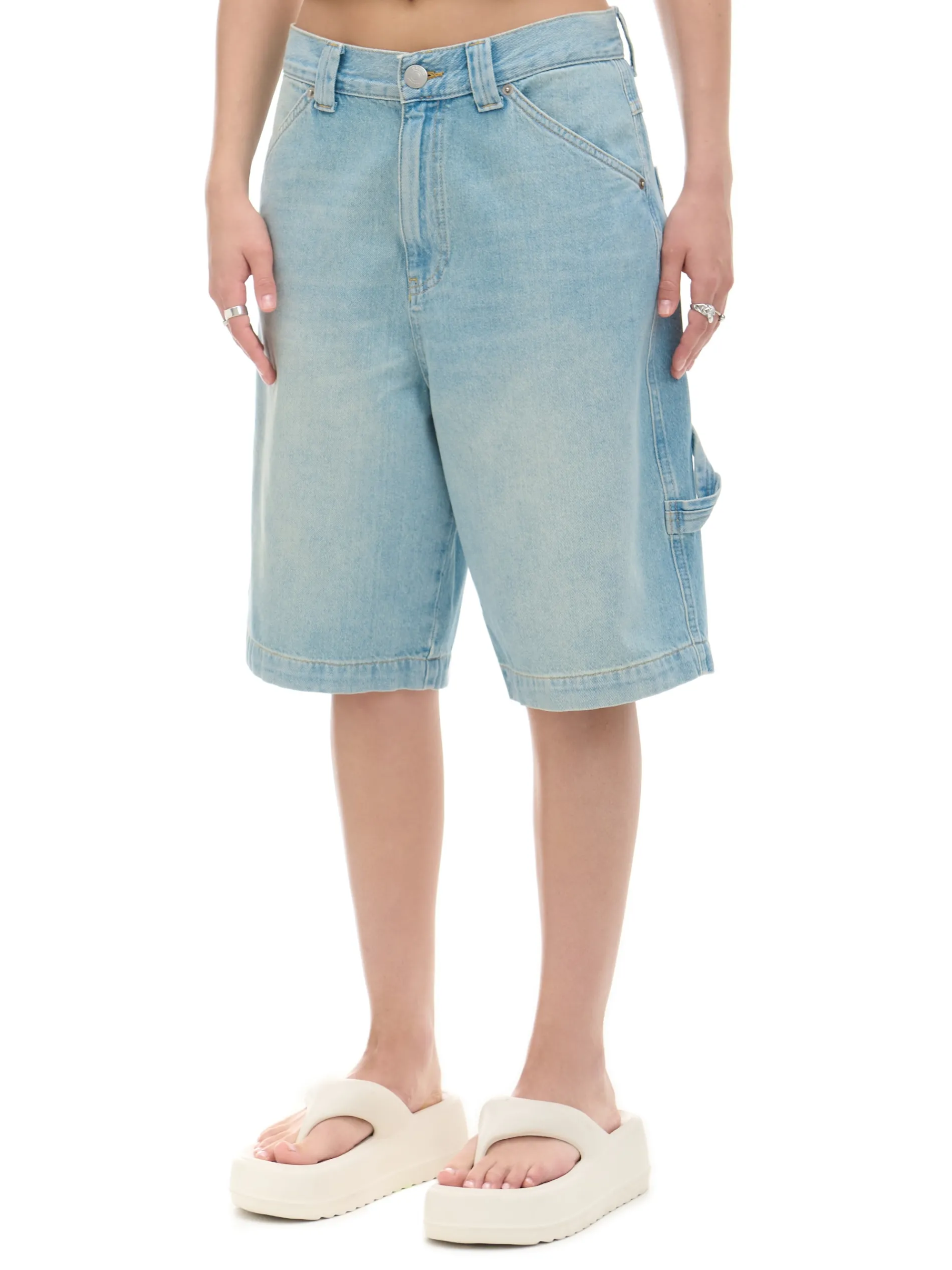 Cropp Jeansy*Luźne jeansowe spodenki bermudy