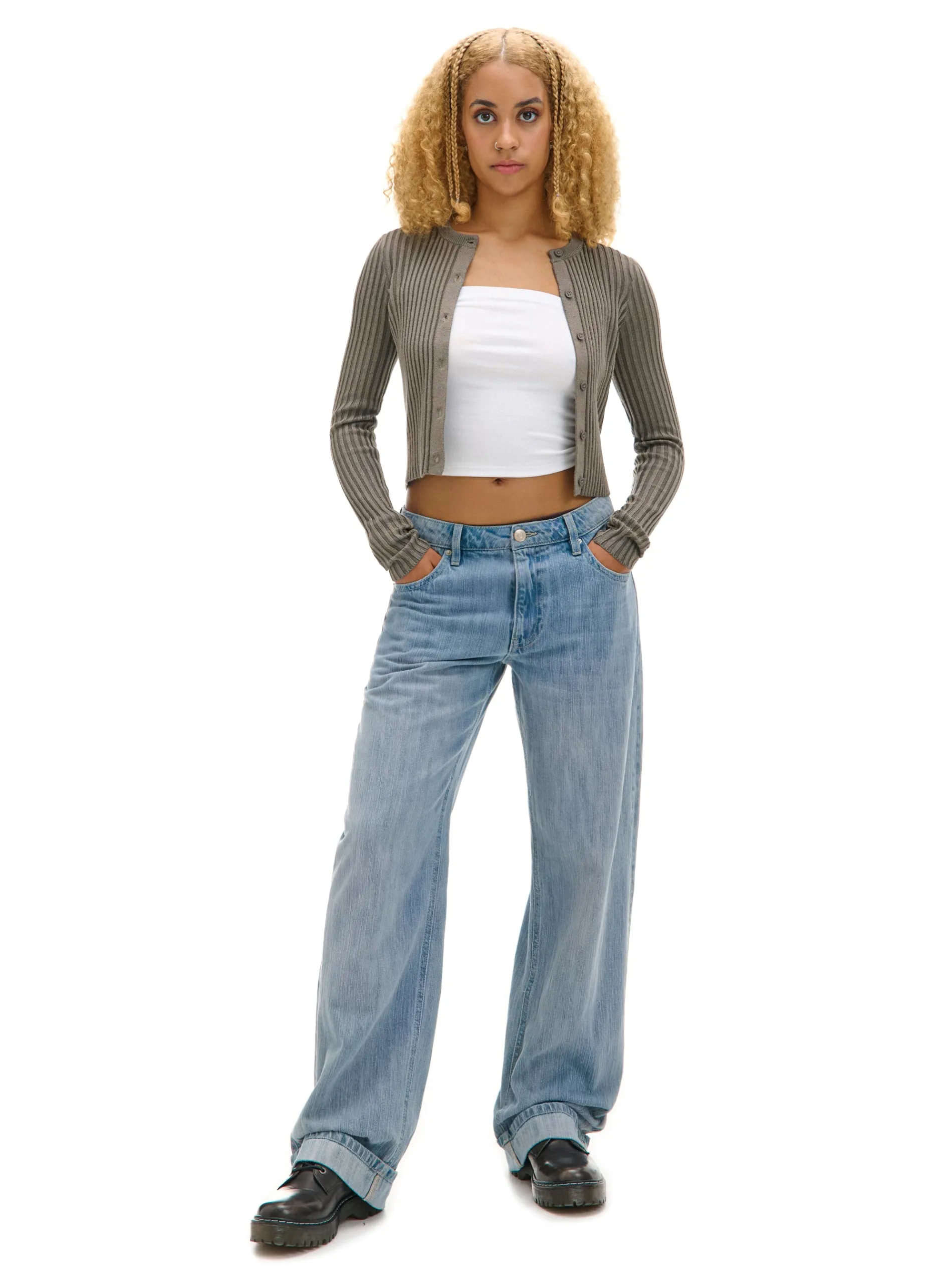 Cropp Swetry*Melanżowy kardigan z guzikami