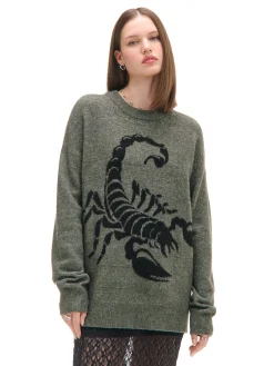 Cropp Swetry*Melanżowy sweter ze skorpionem