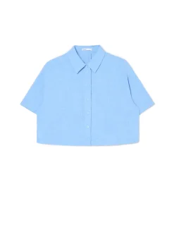 Cropp Koszule, Bluzki*Niebieska koszula w retro stylu