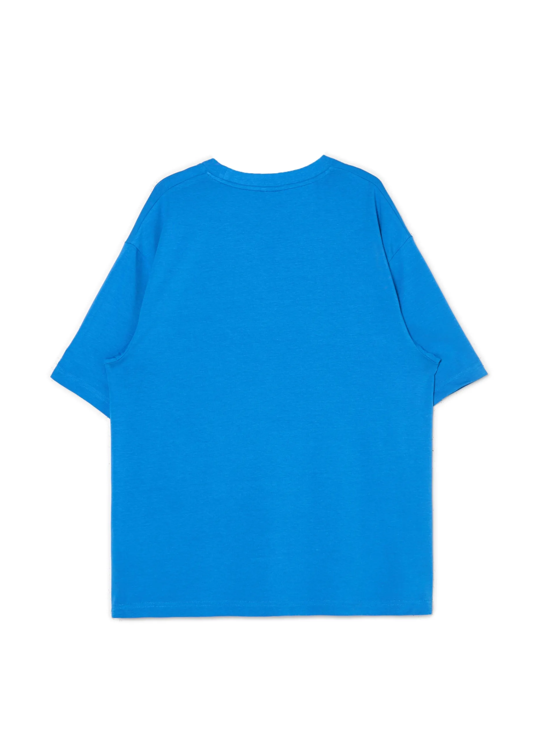 Cropp Koszulki*Niebieska koszulka z nadrukiem