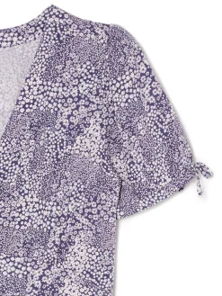 Cropp Sukienki, Kombinezony*Niebieska sukienka midi w kwiaty