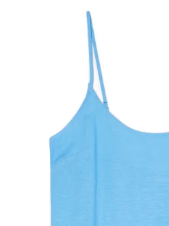 Cropp Sukienki, Kombinezony*Niebieska sukienka midi z wiskozy i lnu