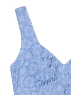 Cropp Sukienki, Kombinezony*Niebieska sukienka mini w kwiaty