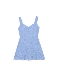 Cropp Sukienki, Kombinezony*Niebieska sukienka mini w kwiaty