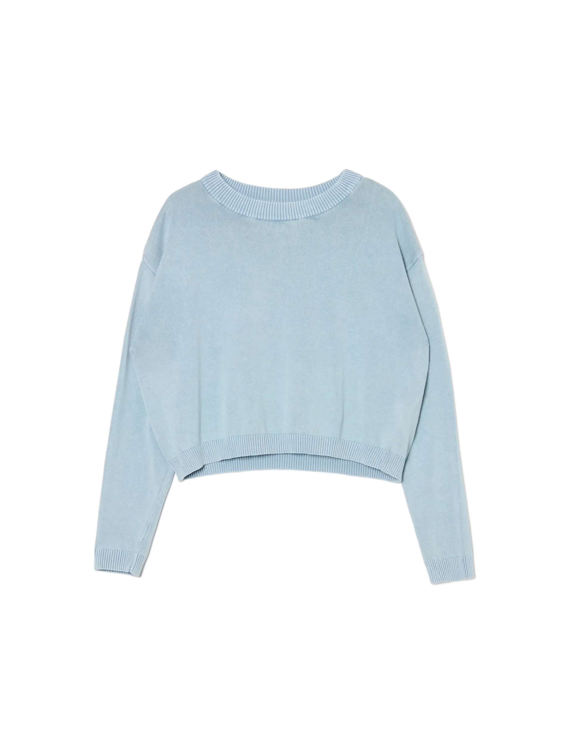 Cropp Swetry*Niebieski sweter z efektem sprania