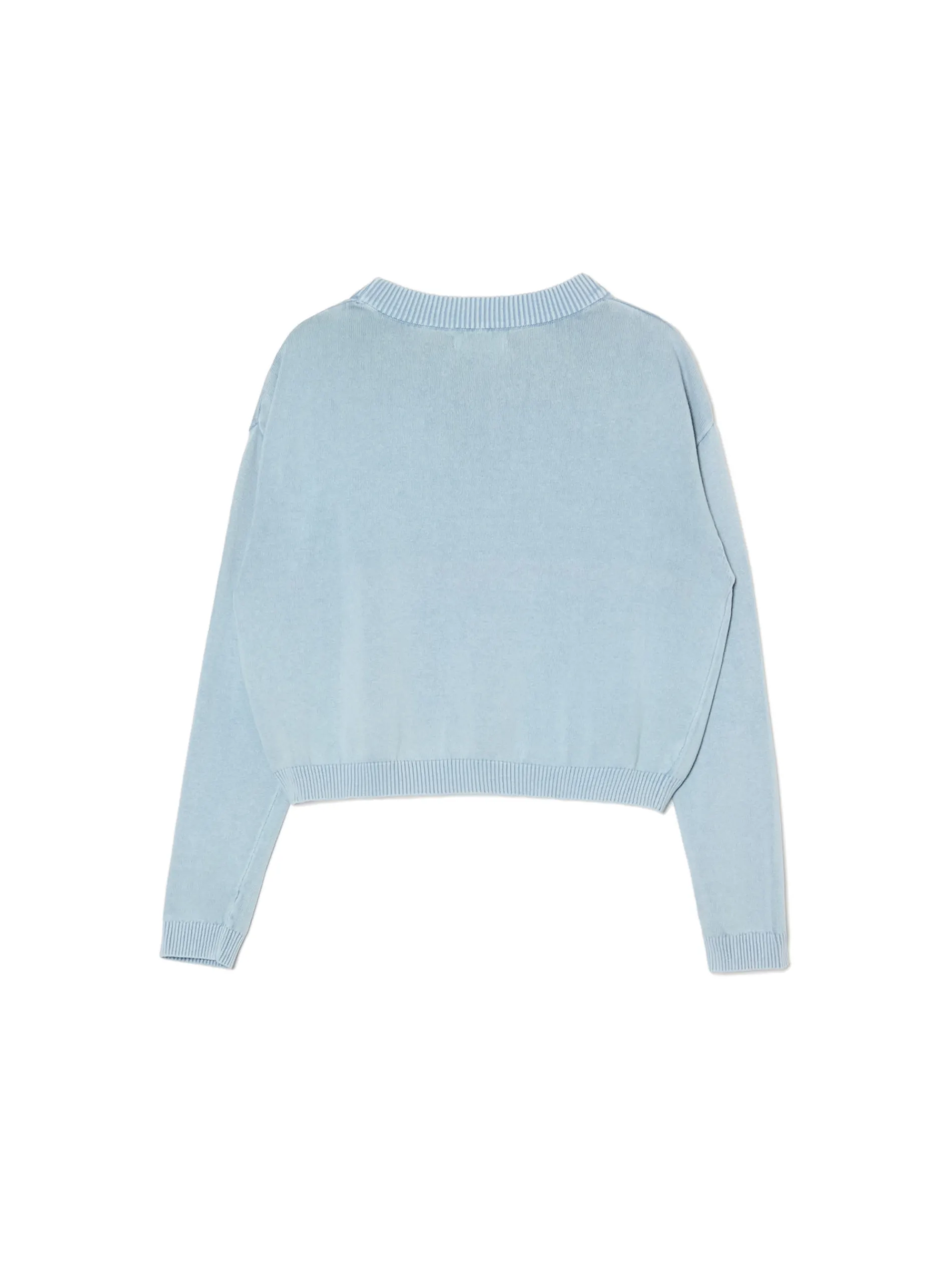 Cropp Swetry*Niebieski sweter z efektem sprania