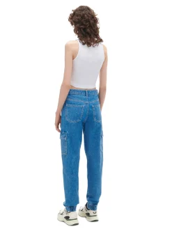 Cropp Jeansy*e jeansowe joggery cargo