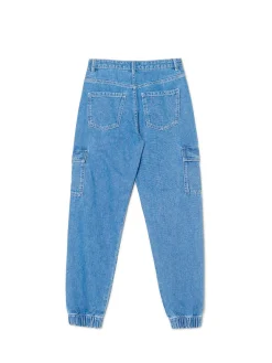 Cropp Jeansy*e jeansowe joggery cargo