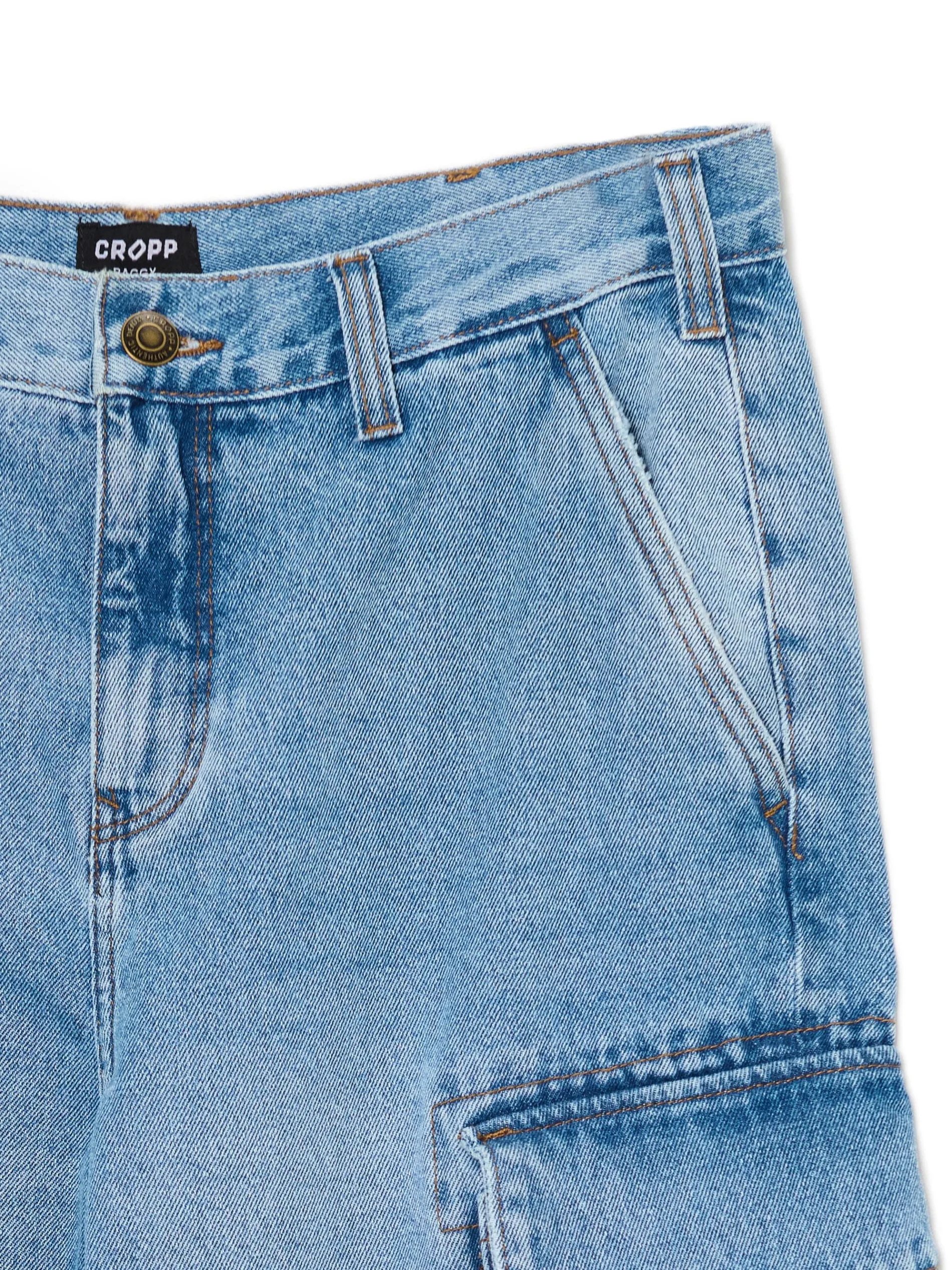 Cropp Jeansy|Baggy*e jeansy baggy z kieszeniami cargo