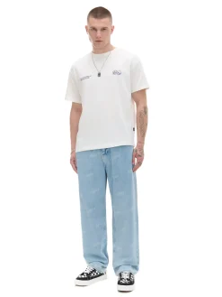 Cropp Jeansy|Baggy*e jeansy wide leg z laserowym printem