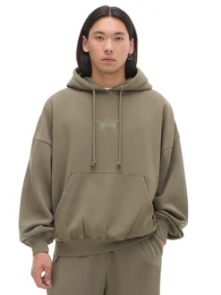 Cropp Bluzy|Sety*Oliwkowa bluza hoodie z naszywką UNISEX