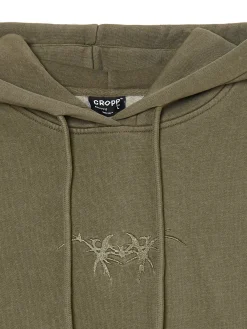 Cropp Bluzy|Sety*Oliwkowa bluza hoodie z naszywką UNISEX