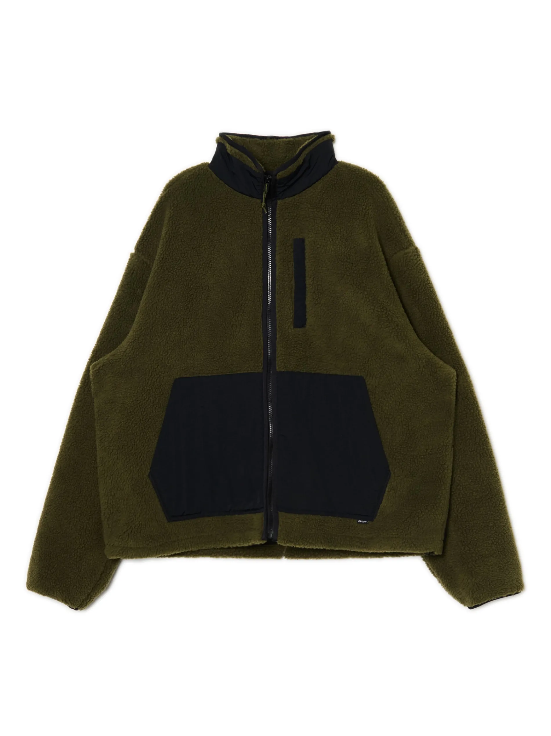 Cropp Bluzy*Oliwkowa bluza sherpa