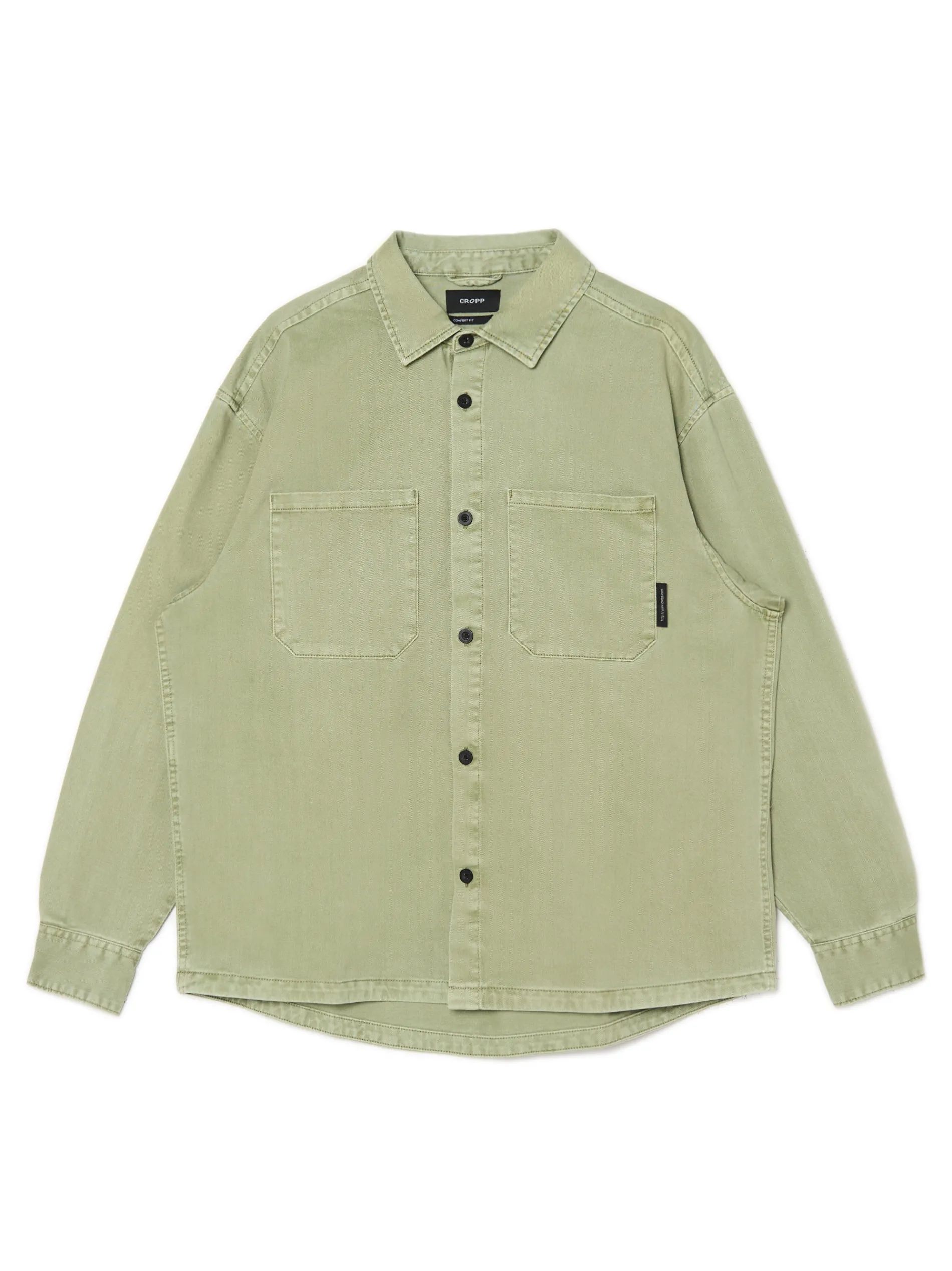 Cropp Denim|Koszule*Oliwkowa koszula z kieszeniami