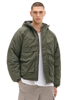 Cropp Kurtki Zimowe|Kurtki, Płaszcze*Oliwkowa kurtka z kapturem