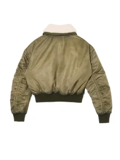 Cropp Kożuszki, Futerka*Oliwkowa kurtka z odpinanym kołnierzem