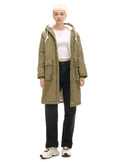 Cropp Kurtki, Płaszcze|Kożuszki, Futerka*Oliwkowa parka z kapturem