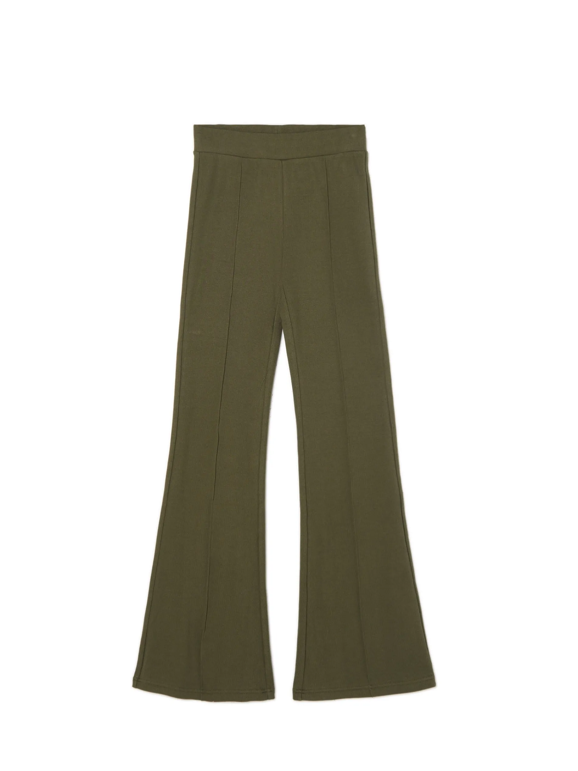 Cropp Spodnie*Oliwkowe spodnie flare