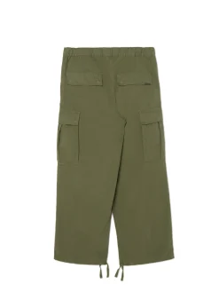 Cropp Spodnie*Oliwkowe spodnie loose z regulacją nogawek