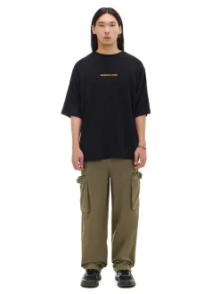 Cropp Spodnie*Oliwkowe spodnie loose z regulacją