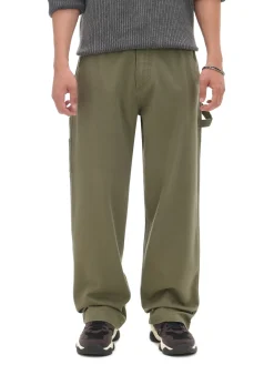 Cropp Baggy|Spodnie*Oliwkowe spodnie wide leg