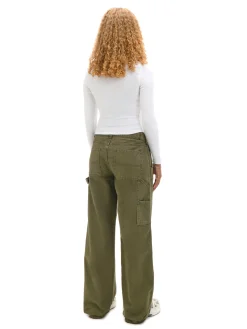 Cropp Spodnie*Oliwkowe spodnie z wieloma kieszeniami