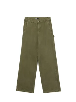 Cropp Spodnie*Oliwkowe spodnie z wieloma kieszeniami