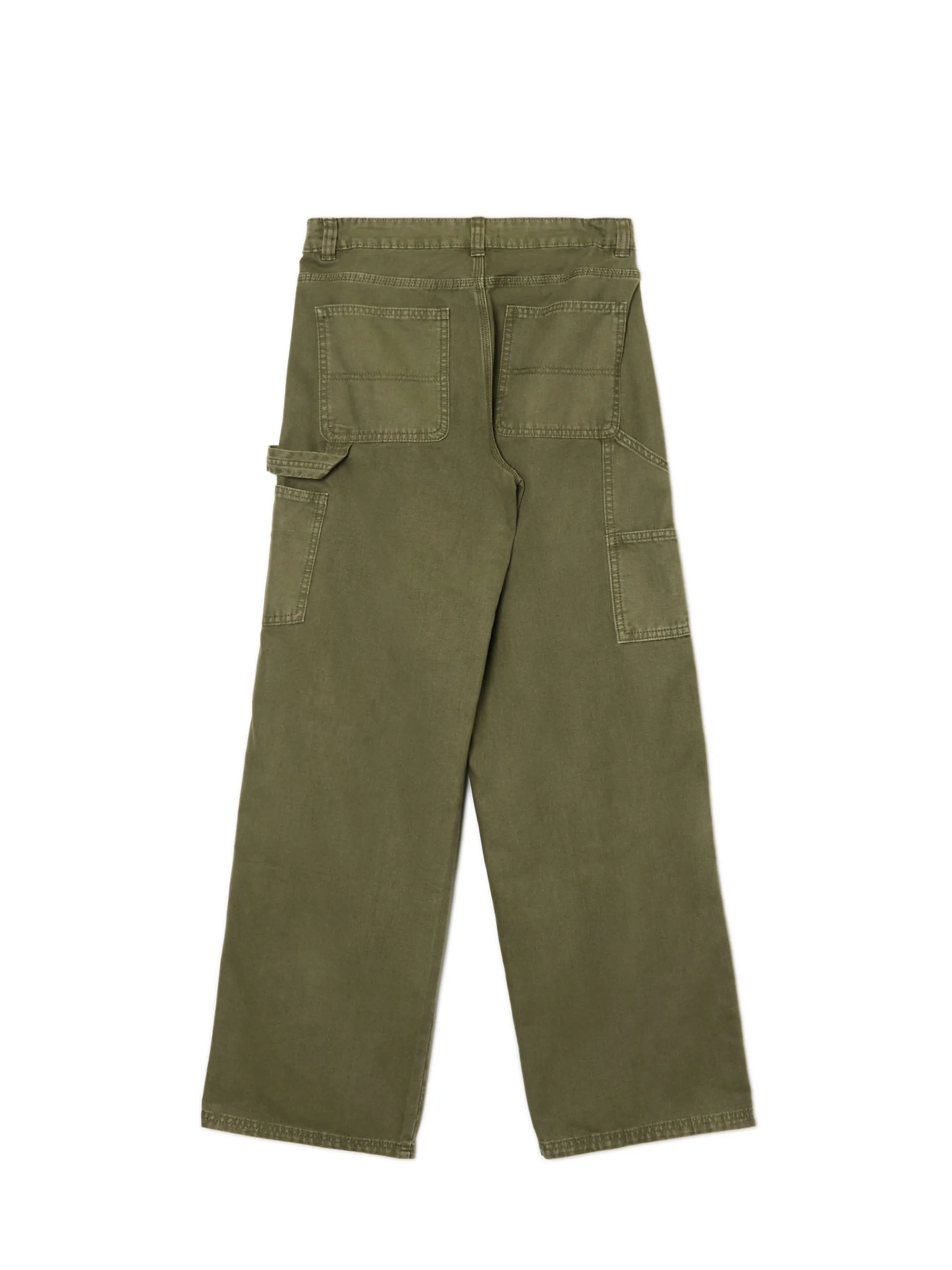 Cropp Spodnie*Oliwkowe spodnie z wieloma kieszeniami