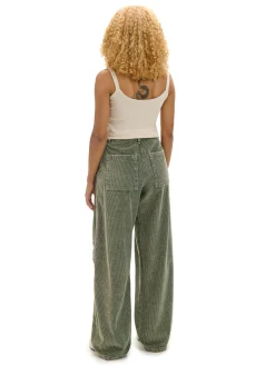 Cropp Spodnie*Oliwkowe sztruksowe spodnie