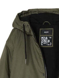 Cropp Kurtki Zimowe|Kurtki, Płaszcze*Oliwkowy płaszcz z kapturem